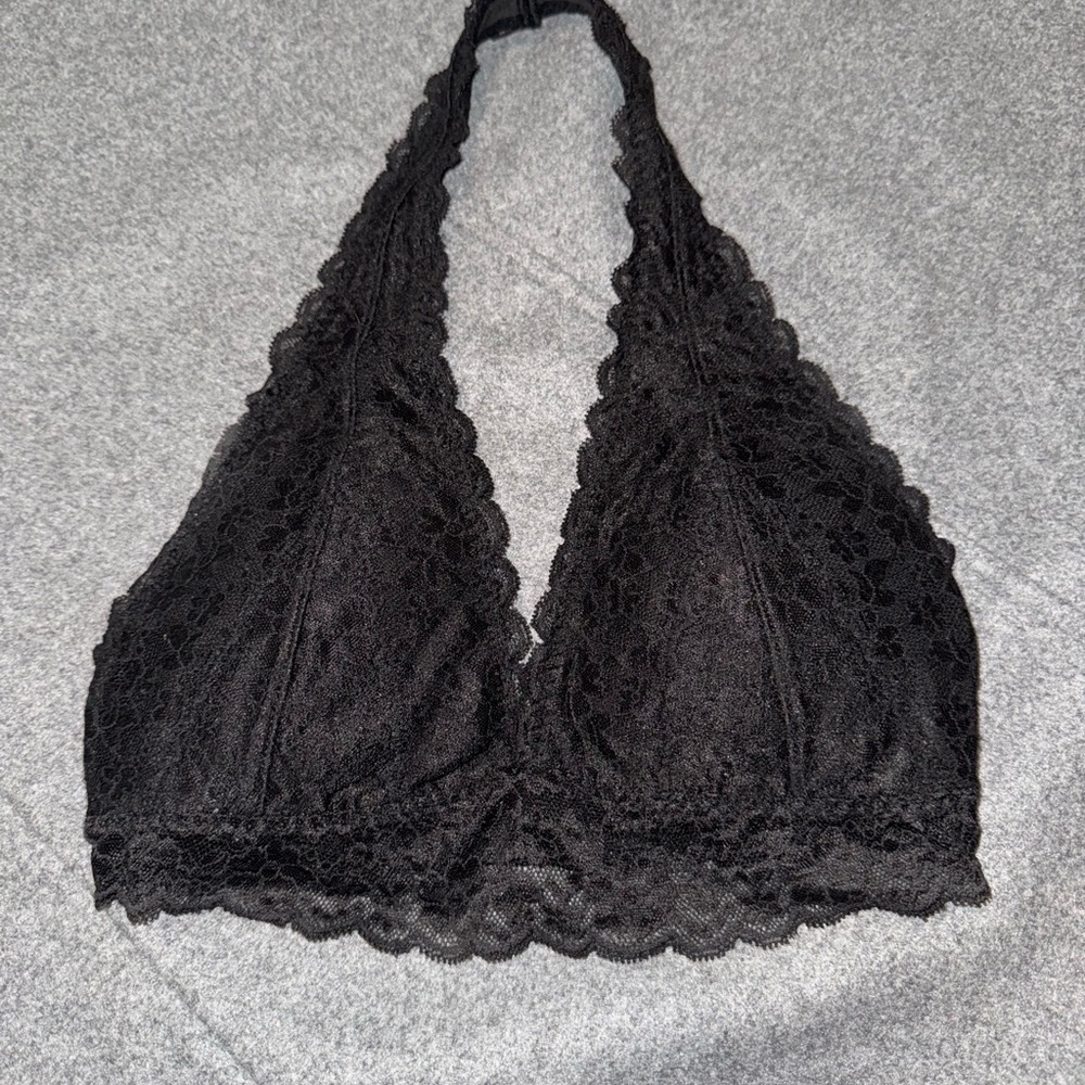 Gilly Hicks Black Lace Halter Bralette